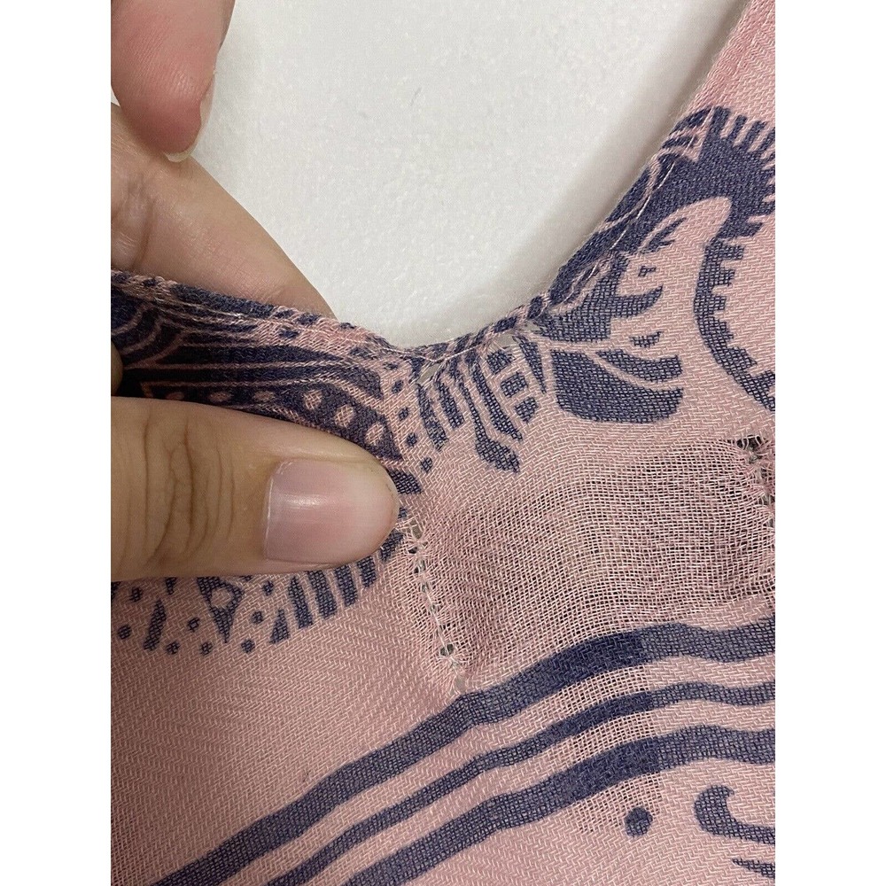 JC Sunny Kimono Wrap Beautiful Indian Pink Elephant Print Cotton One Size New - Picture 4 of 5